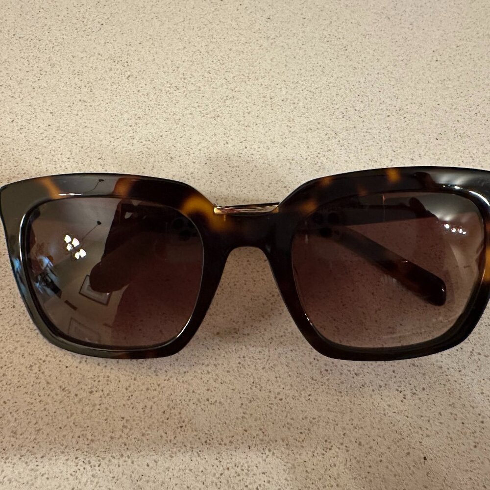 Balmain Tortoise Sunglasses, Case, and Certificate of Authenticity
